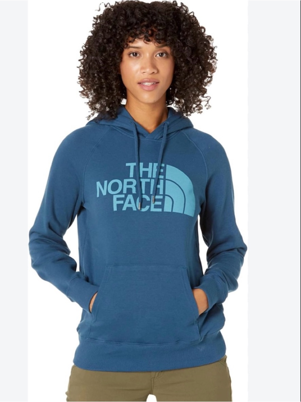 The North Face Womens Half Dome Pull Over Hoodie, sz med great condition blue